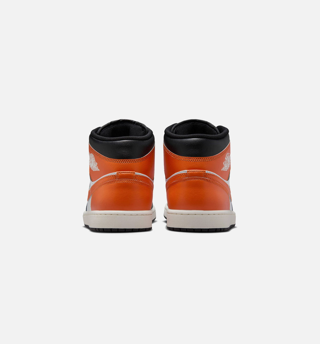 Air Jordan 1 Mid Men's Sneakers - Starfish / White / Sail / Black
