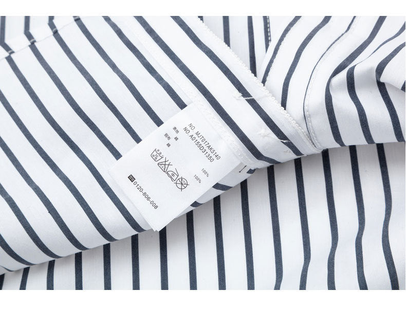 Classic Four-Bar Black & White Striped Patchwork Shirt - Premium Designer | Thom Browne