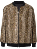 Needles leopard-print velour bomber jacket
