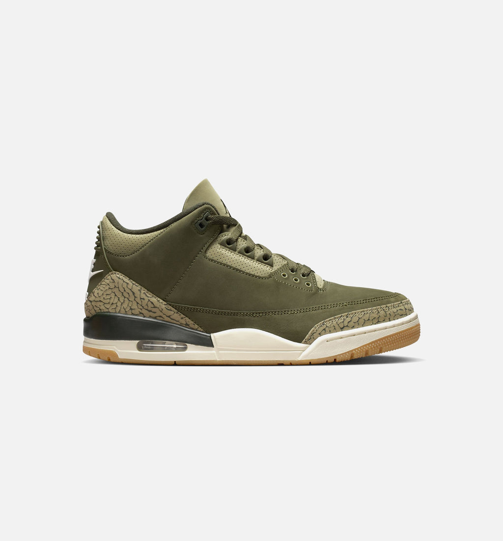 Air Jordan 3 Retro Medium Olive – Men's Lifestyle Shoe in Medium Olive/Sequoia/Neutral Olive/Sail/Total Crimson