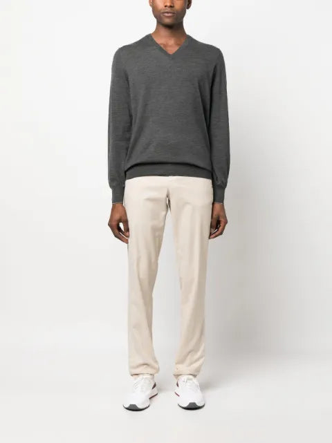 Brunello Cucinelli V-neck fine-knit jumper