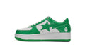 A Bathing Ape Bape  Sta Low White Green Reps Sneaker 1G70-109-0015