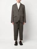 Uma Wang herringbone-pattern single-breasted blazer