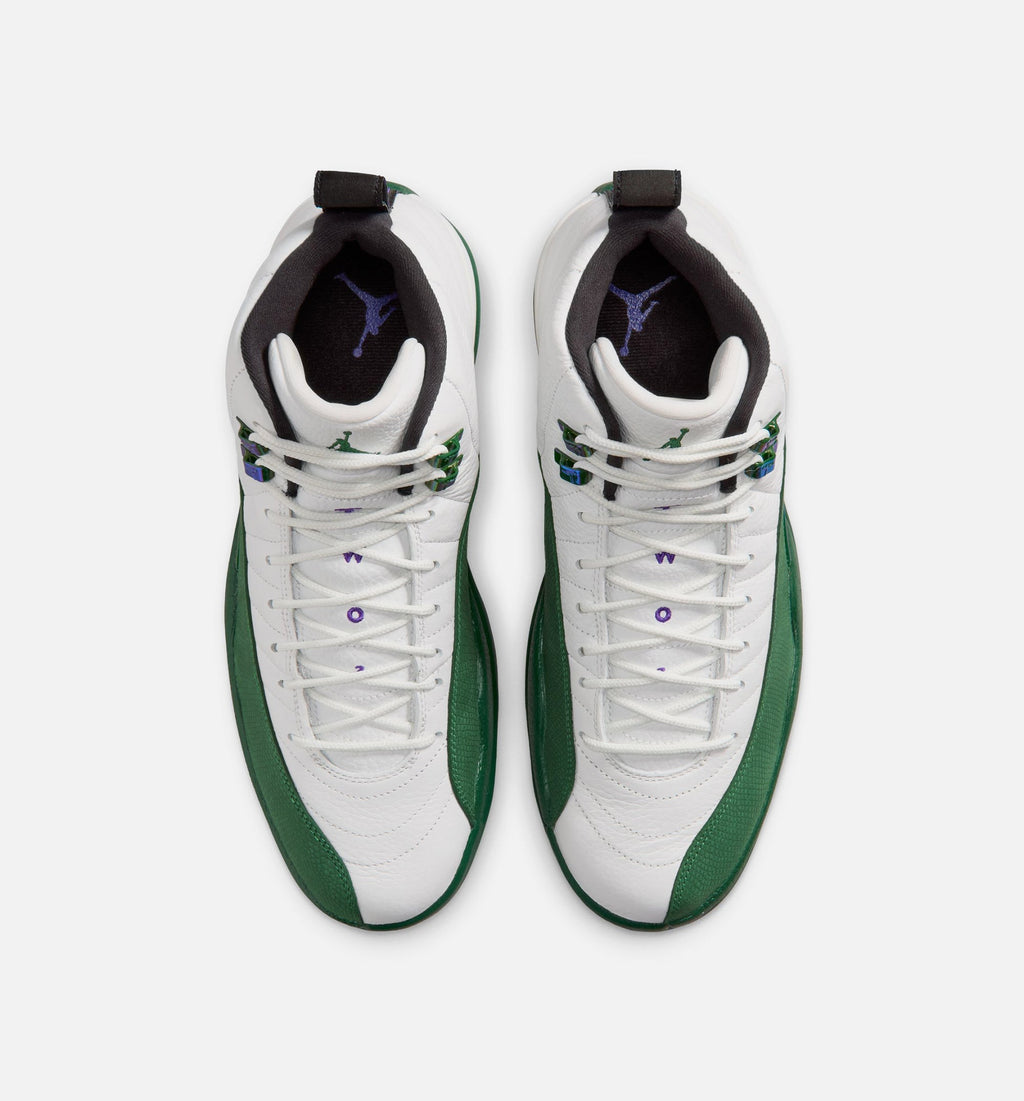 Air Jordan 12 Retro Idols Become Rivals Men's Lifestyle Shoes - Summit White/Canyon Green/Fierce Purple