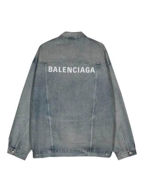 Balenciaga reflective-logo jacket
