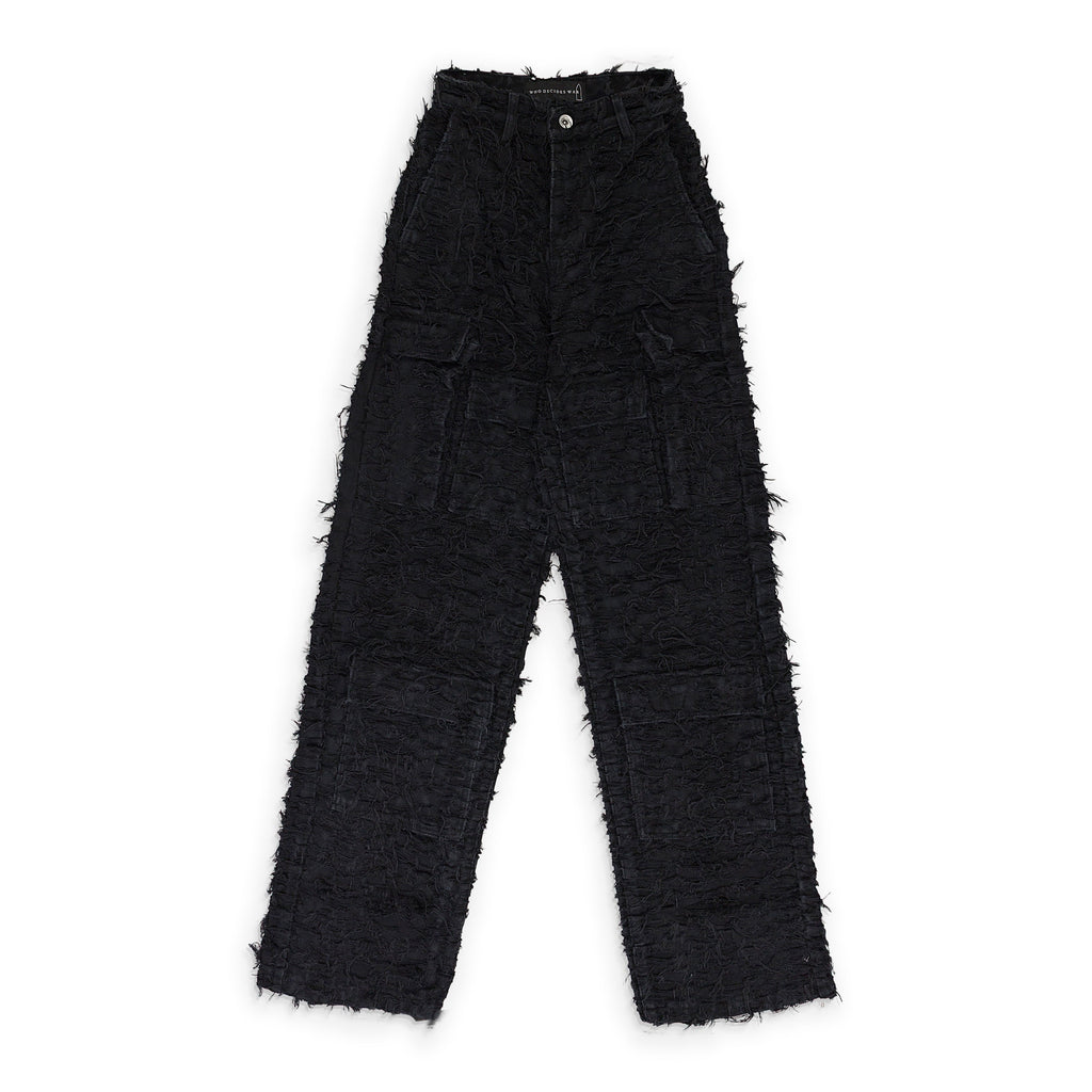 BLACK HUSK WIDE LEG PANTS