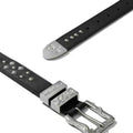 ERD Rivet Rose Cross Embossed Genuine Leather Unisex Belt