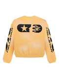 HELLSTAR crew-neck flame-print sweater