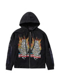 Who Decides War Engulfed Memories zip-up hoodie