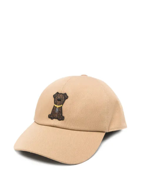 FENDI dog-embroidered baseball cap
