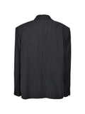 BREATH oversized-fit pinstripe double-breasted blazer