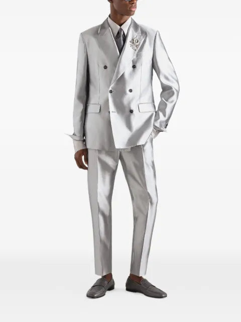 Dolce & Gabbana Sicilia Light double-breasted silk shantung jacket