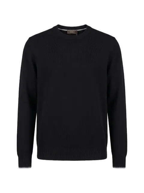 Peserico contrast-trim crew-neck sweater