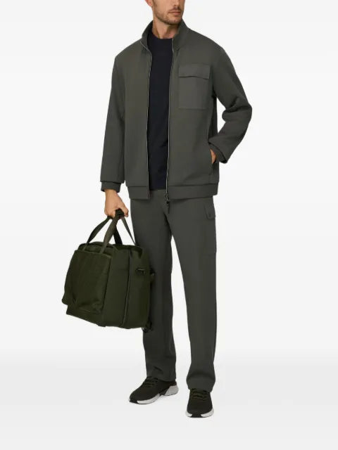 Boggi Milano full-zip sweatshirt in cotton-blend scuba B Tech