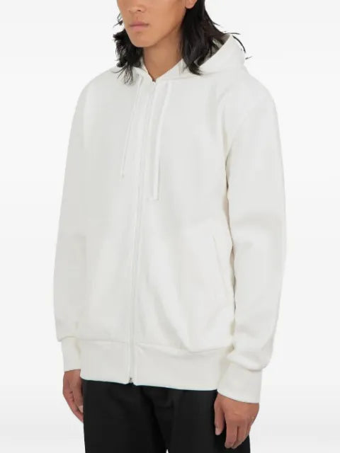 Comme des Garçons Homme Double pixel logo-patch zip-up hoodie