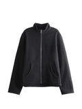 Rier zip-up fleece sweatshirt
