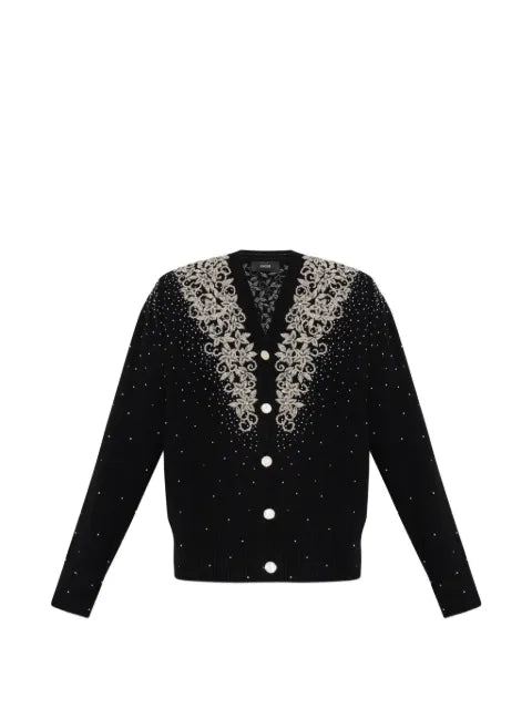 AMIRI beaded floral-embroidered cardigan