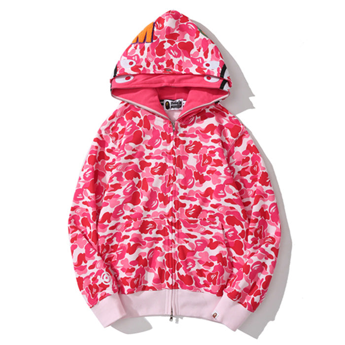 BAPE Big ABC Camo Double-Hood Shark Hoodie