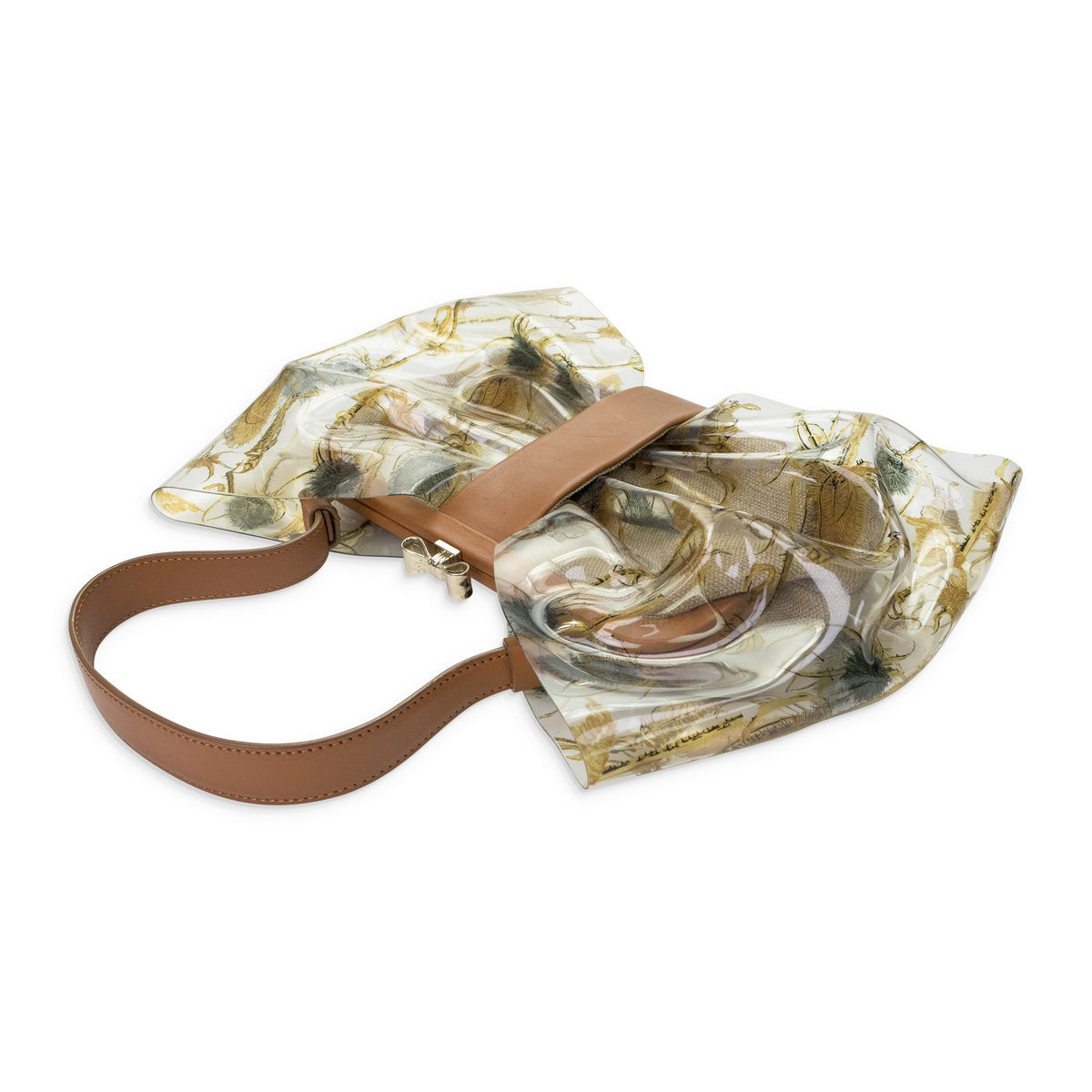 CLEAR/BROWN CLEAR PVC SINGLE SHOULDER BAG