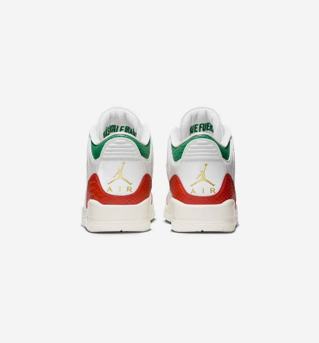 Air Jordan 3 Retro "El Vuelo" Men's Shoe – Summit White/Pine Green/Dragon Red/Metallic Gold