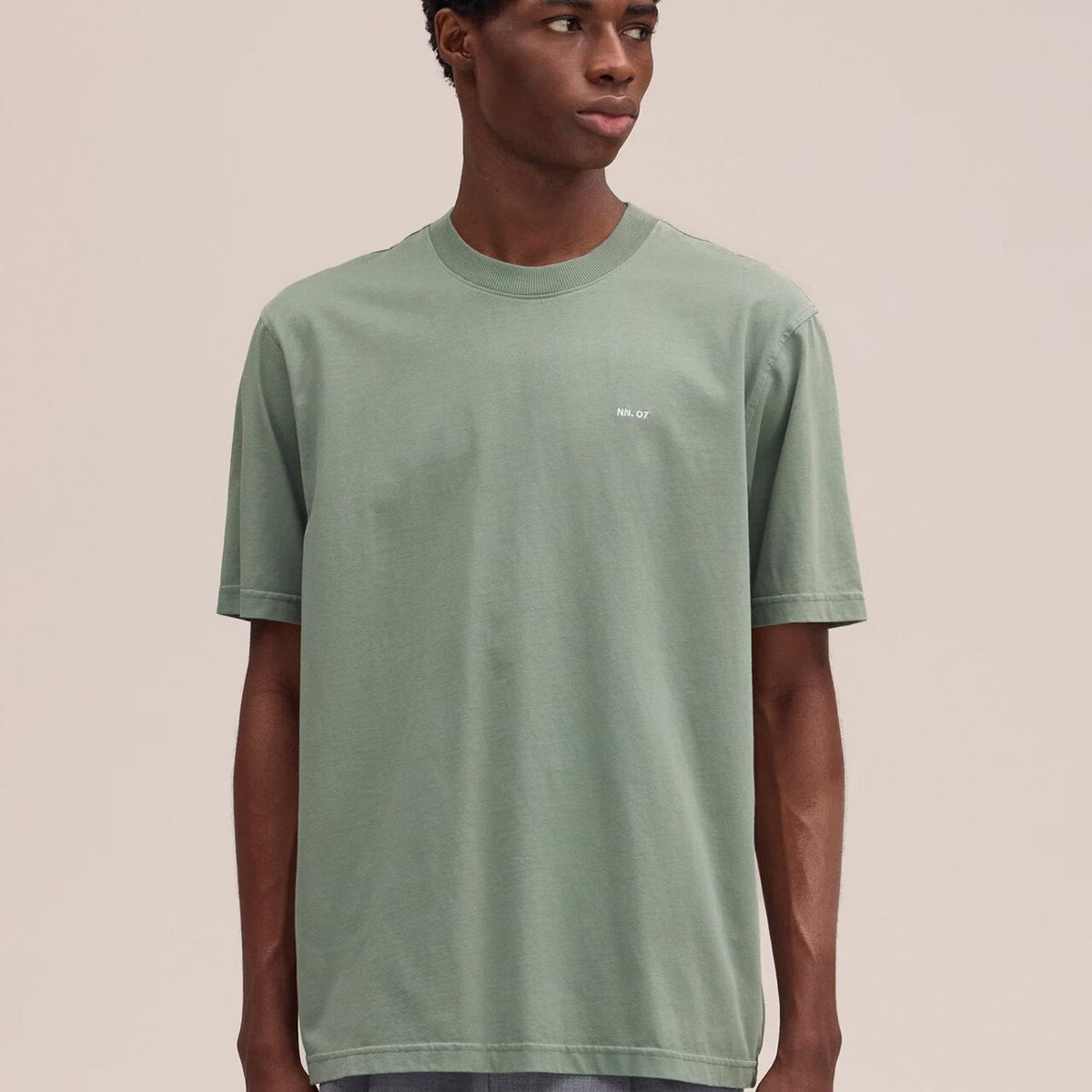 NN07 Adam EMB T-shirt: Sea Spray