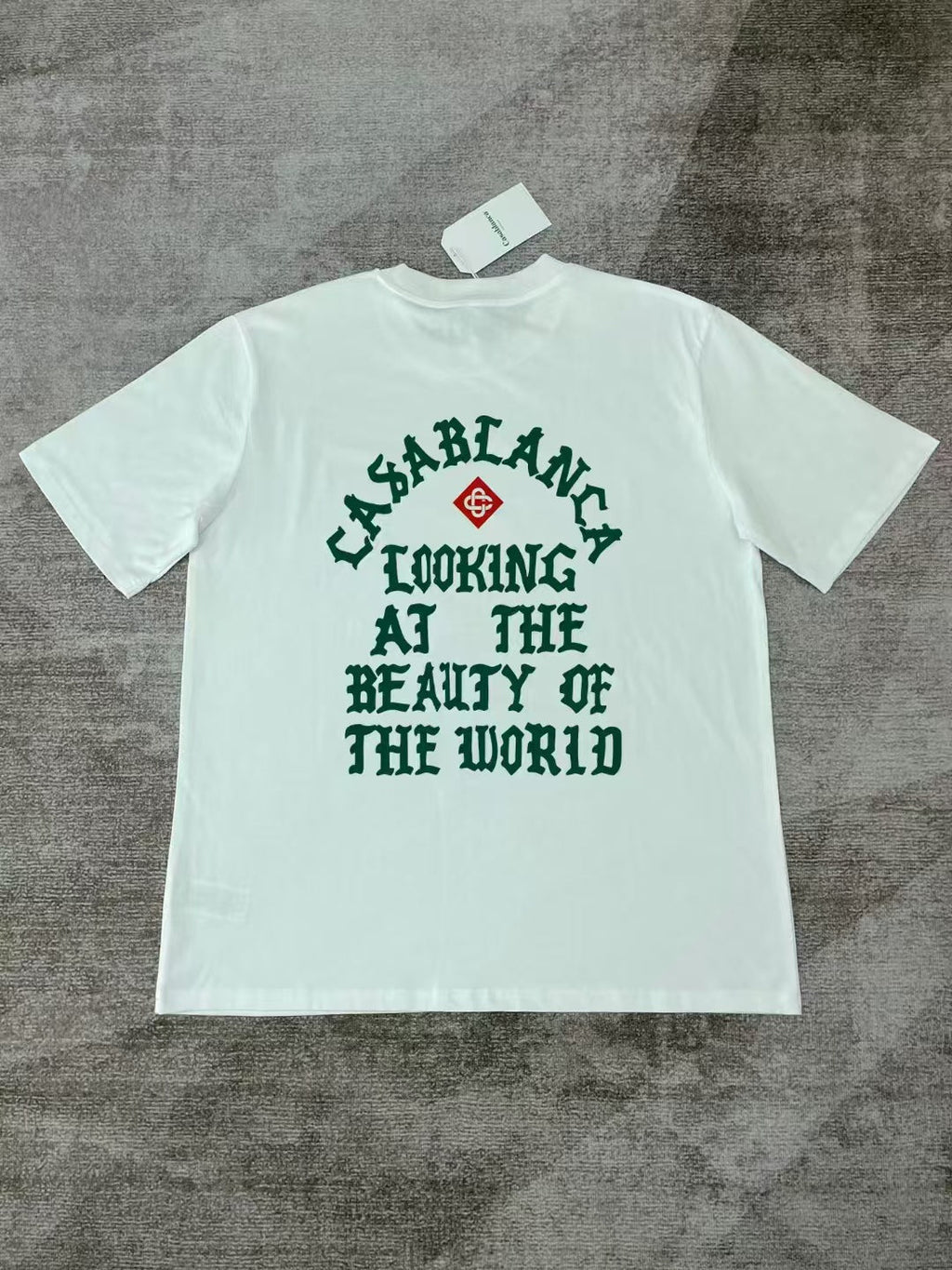 Casablanca Art Graphic Print Loose Unisex Short Sleeve T-Shirt