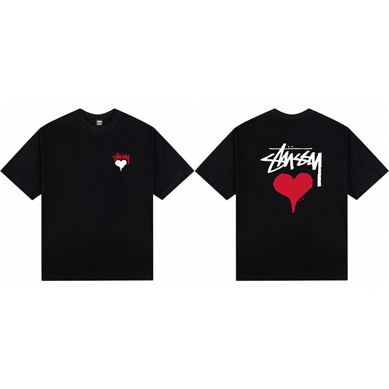 Stussy Graphic Print Collection Loose Casual Short Sleeve T-Shirt