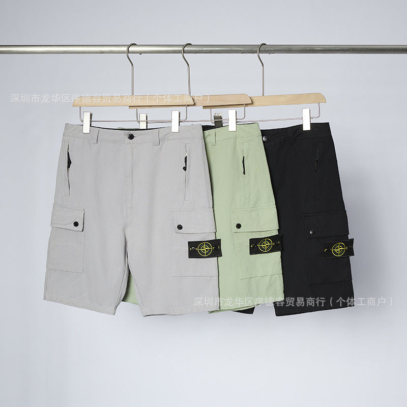 Stone Island Compass Patch Pants Men Cargo Shorts & Cotton Sweatpants