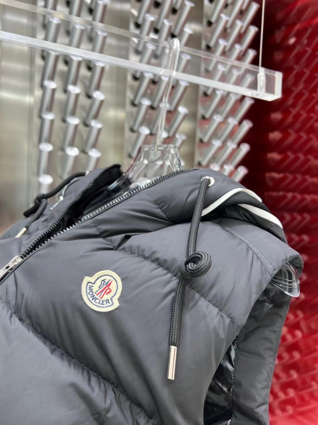 Canada Goose Black Down Jacket with White Contrast Trim