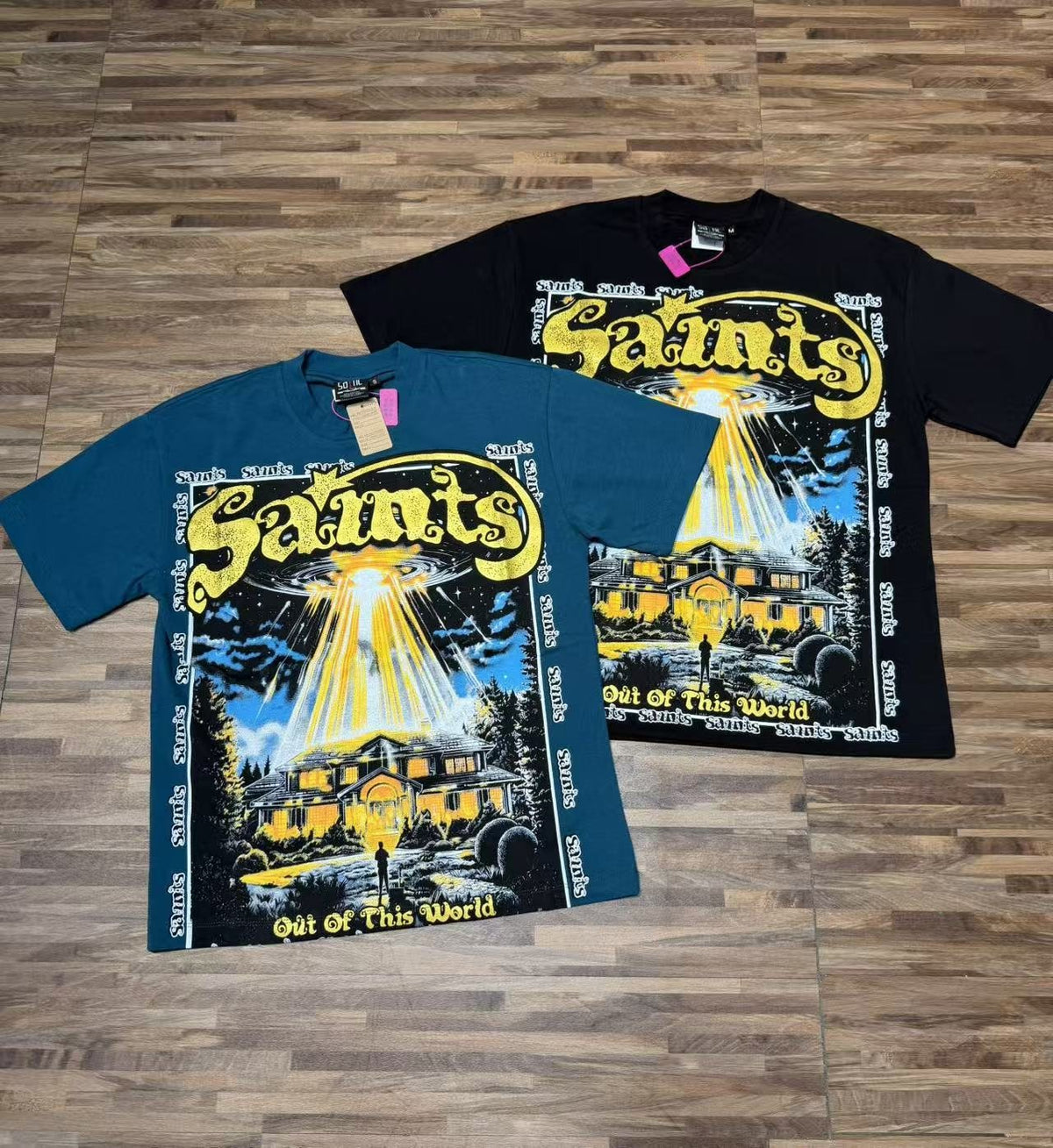 SAINT UFO Alien Graphic Short-Sleeve T-Shirt