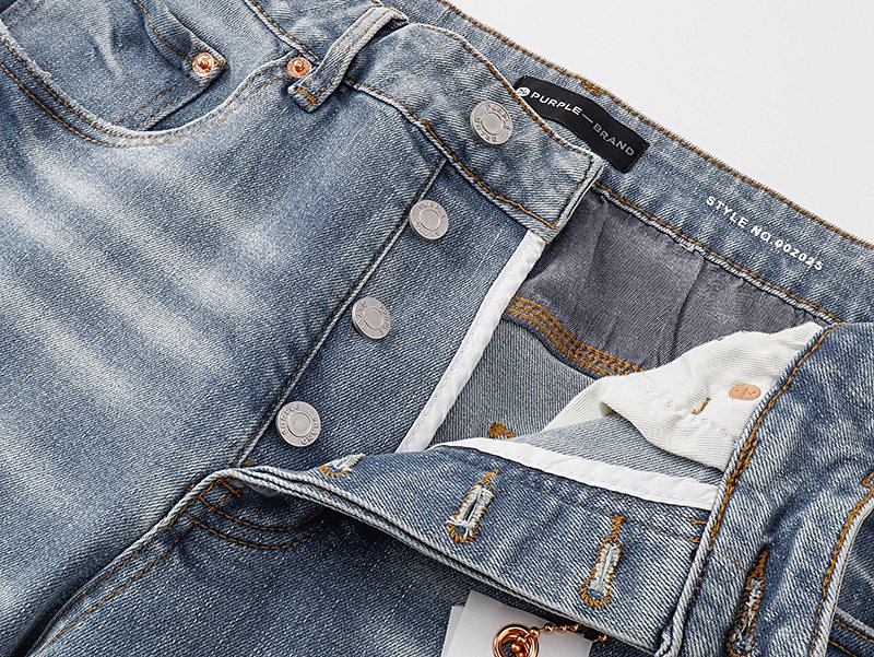Purple Brand Light Blue Embellished Washed Jeans