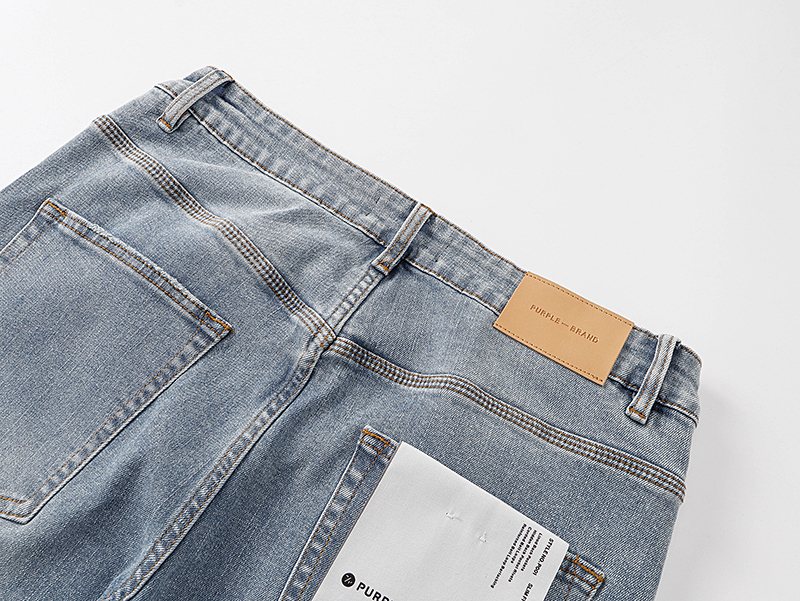 Purple Brand Light Blue Embellished Washed Jeans