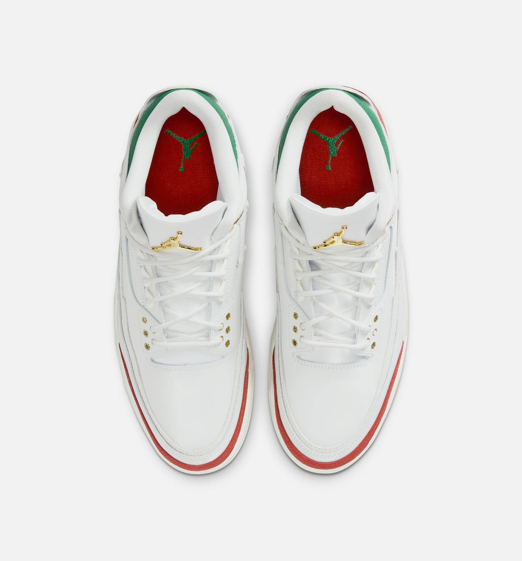 Air Jordan 3 Retro "El Vuelo" Men's Shoe – Summit White/Pine Green/Dragon Red/Metallic Gold