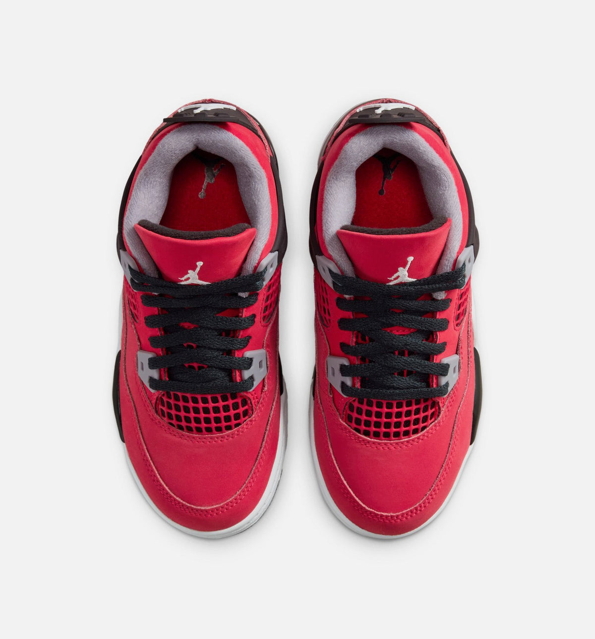 Air Jordan 4 Retro Toro Bravo Preschool Shoes - Fire Red White Black Cement Grey