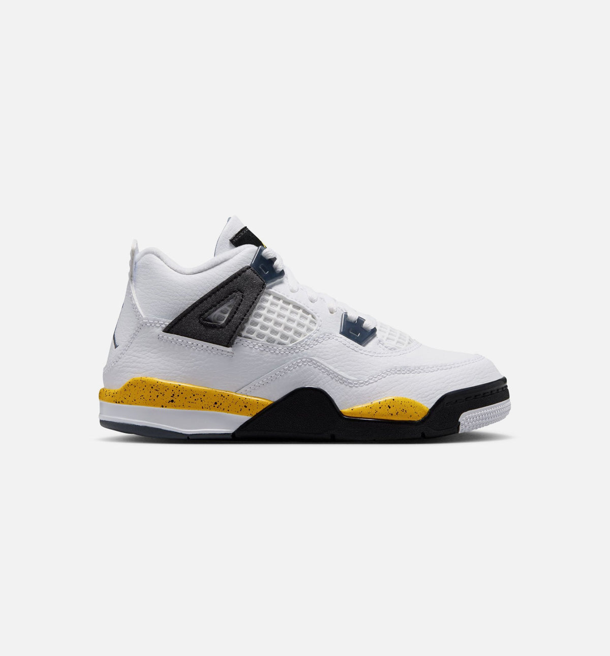 Air Jordan 4 Retro Rare Air Tour Yellow Preschool Lifestyle Shoe – White / Dark Blue Grey / Black / Tour Yellow
