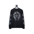 Chrome Hearts 25SS Distressed Horseshoe Round Neck Long Sleeves Black