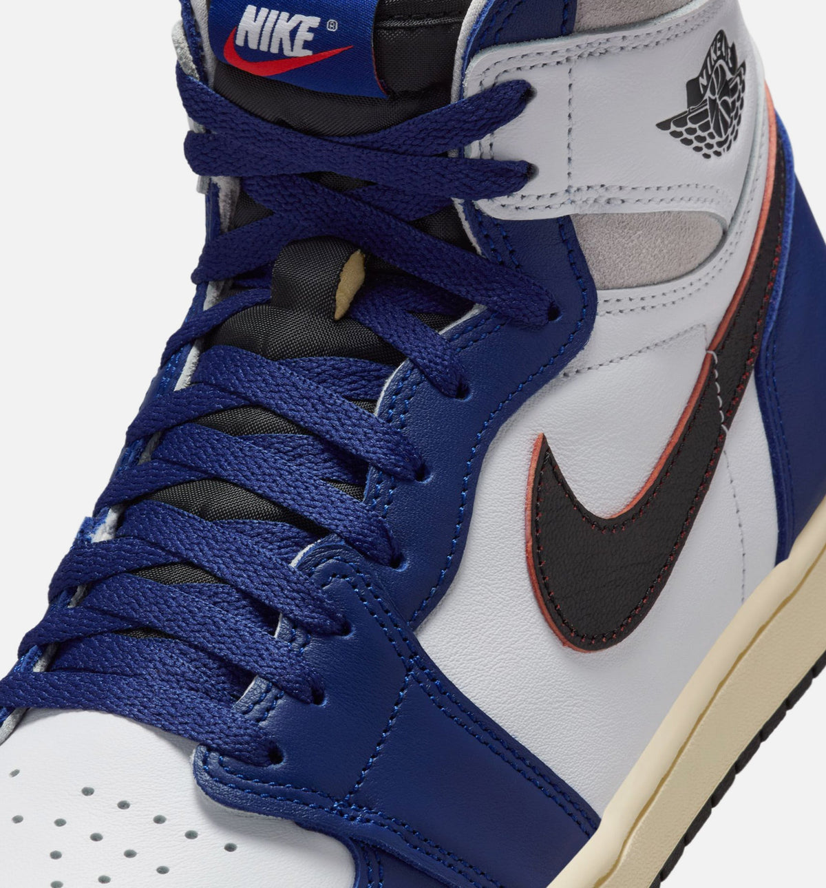 Air Jordan 1 Retro High OG Rare Air Deep Royal Blue Men's Lifestyle Shoes - White/Black/Neutral Grey/Deep Royal Blue