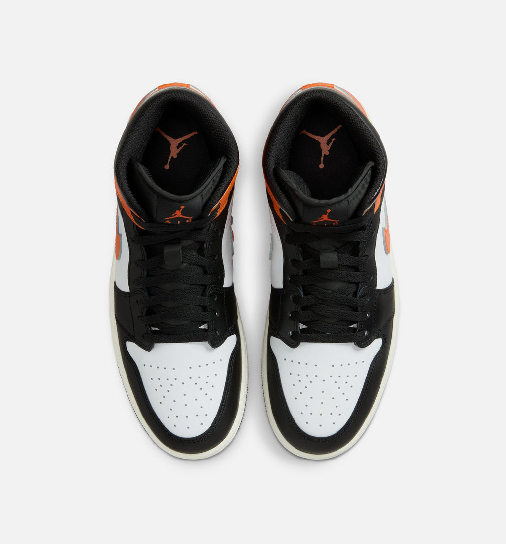 Air Jordan 1 Mid Men's Lifestyle Shoe – Starfish / White / Sail / Black