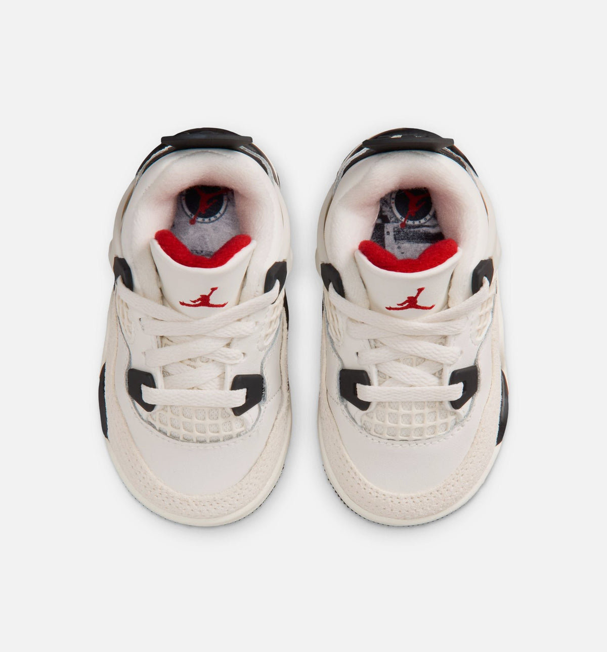 Air Jordan 4 Retro 'Flight Club' - Infant/Toddler Lifestyle Sneaker (Sail/Black/University Red)