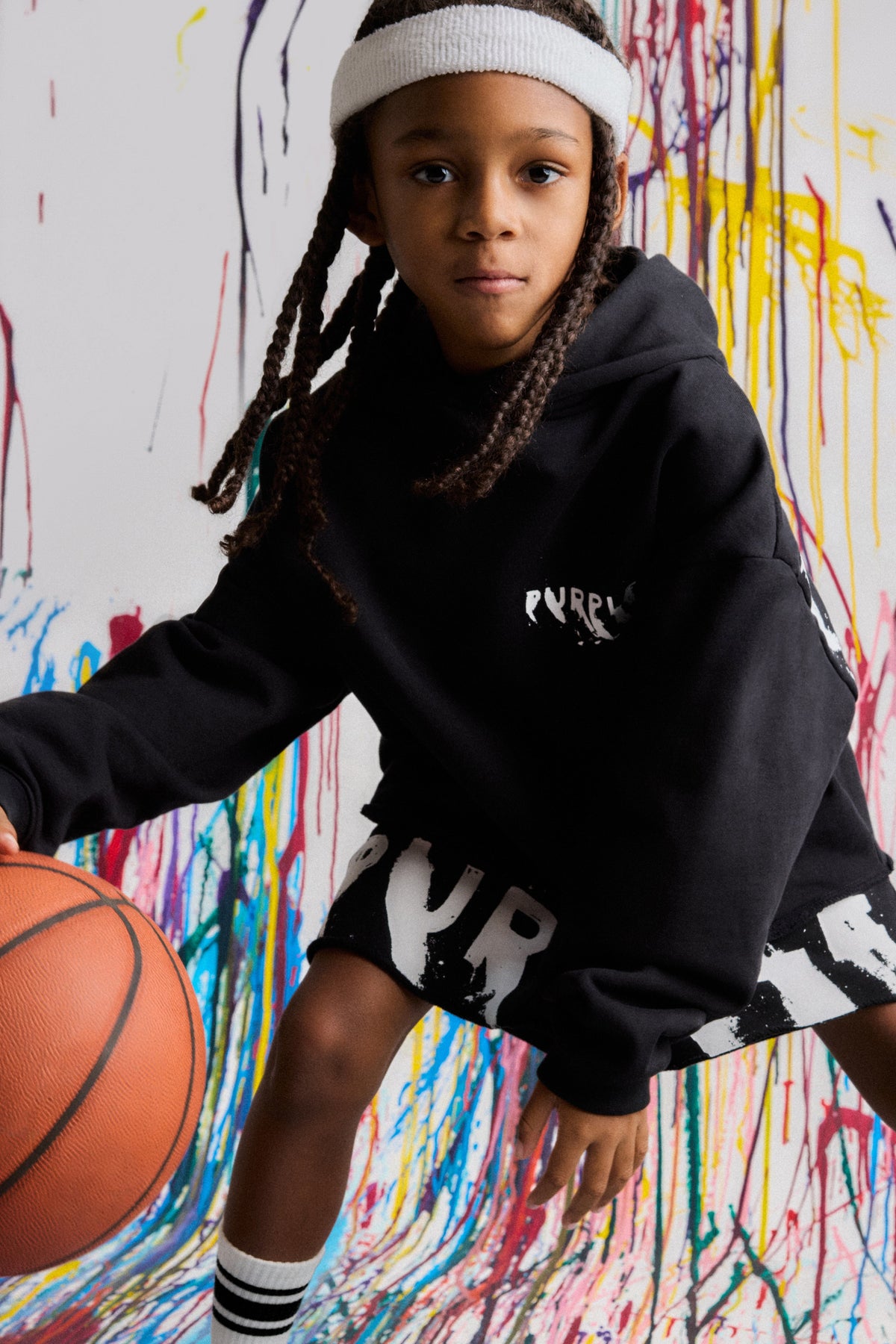Kids' Painted Wordmark Hoodie