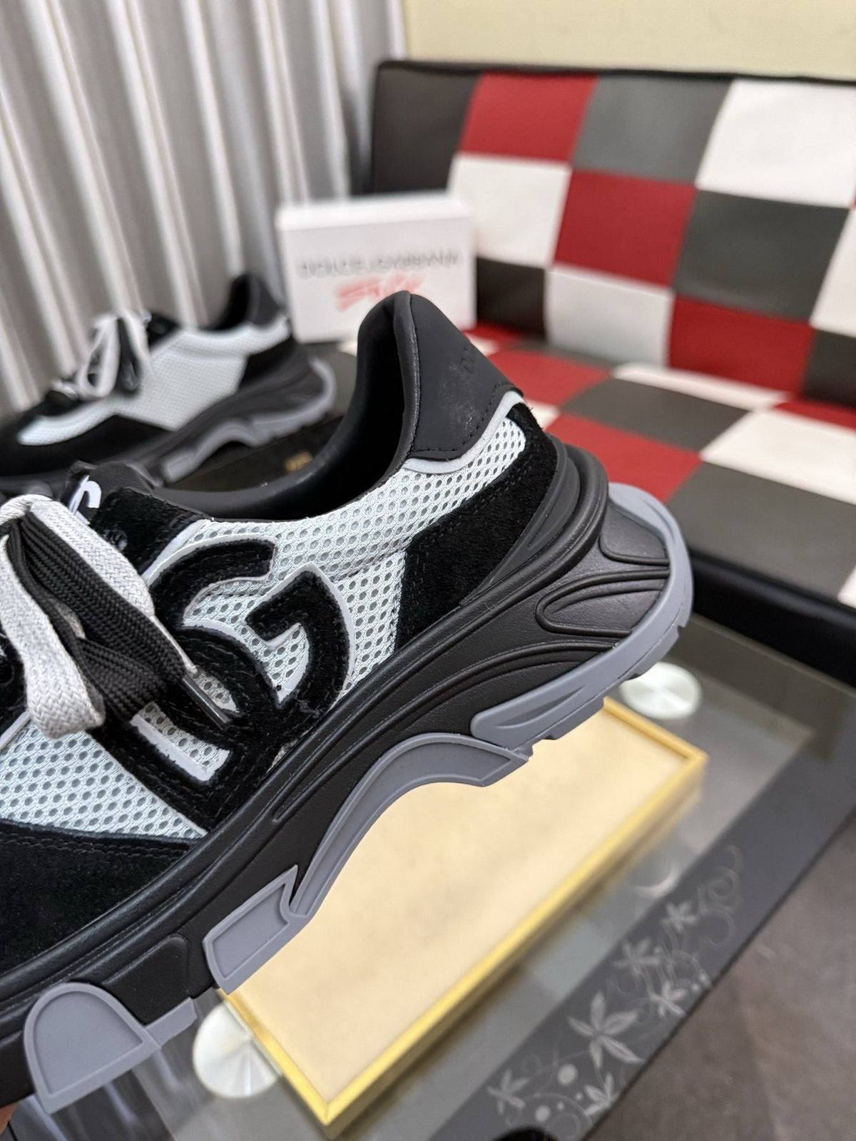Dolce & Gabbana Black & White Low-Top Sneakers