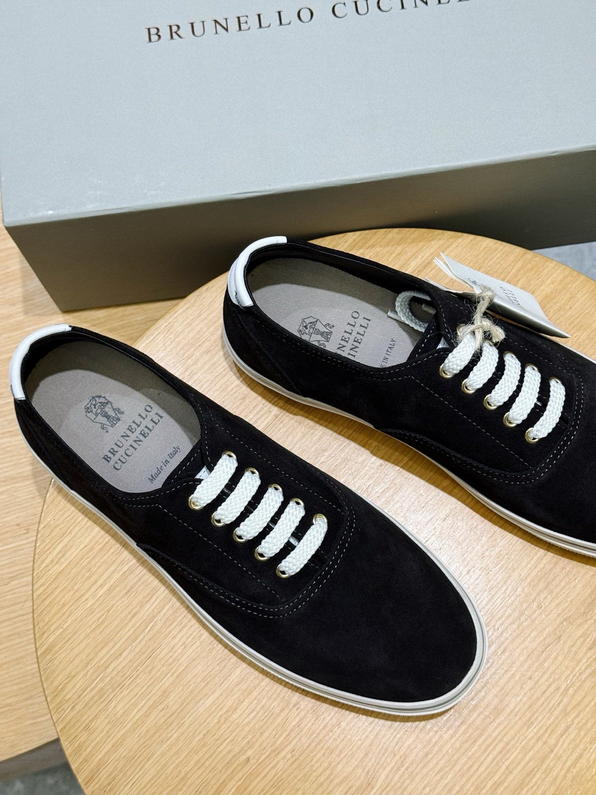 Brunello Cucinelli Black Suede Sneakers