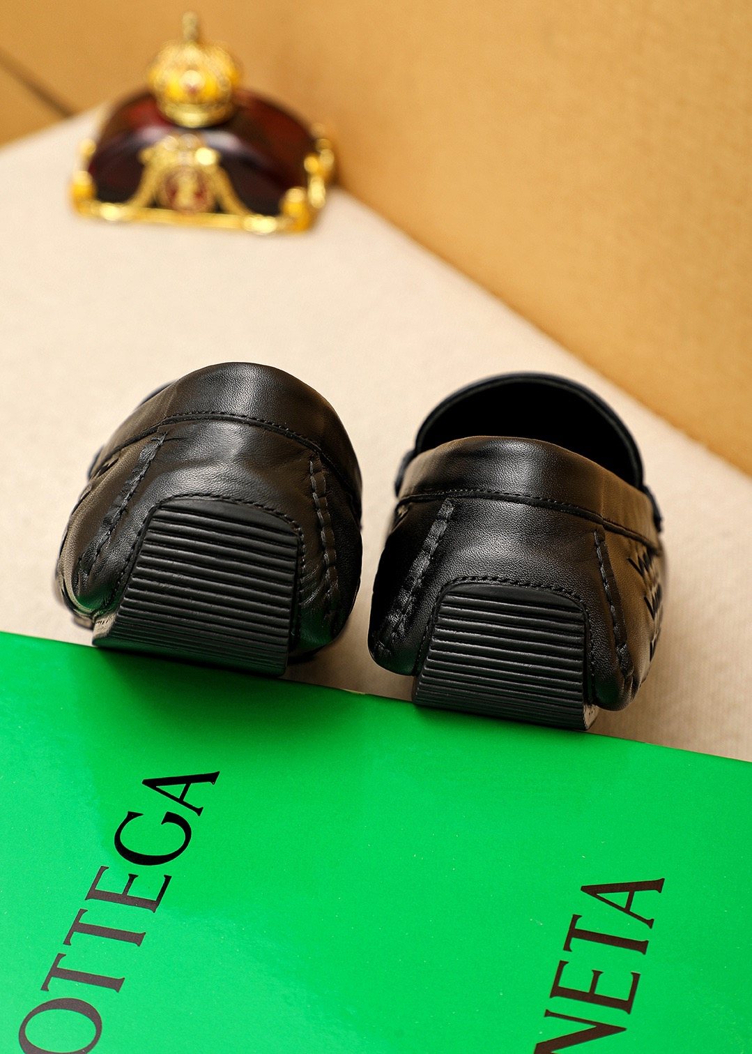Bottega Veneta Black Woven Loafers