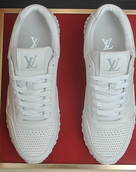Louis Vuitton White Perforated Low-Top Sneakers