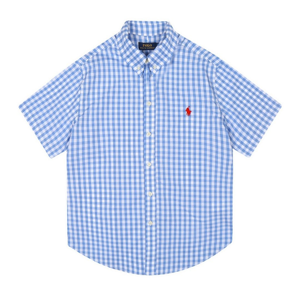 Ralph Lauren Gingham Short-Sleeve Button-Down Shirt