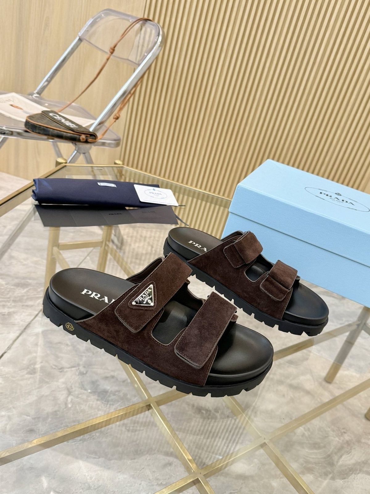Prada Lug Sole Platform Sandals