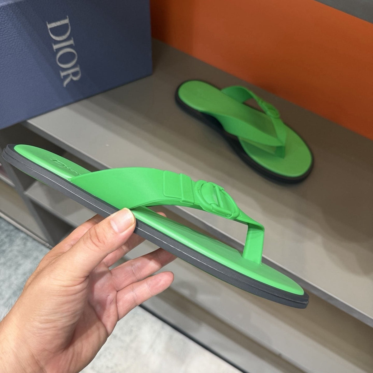 Dior Rivage Buckle Thong Sandals