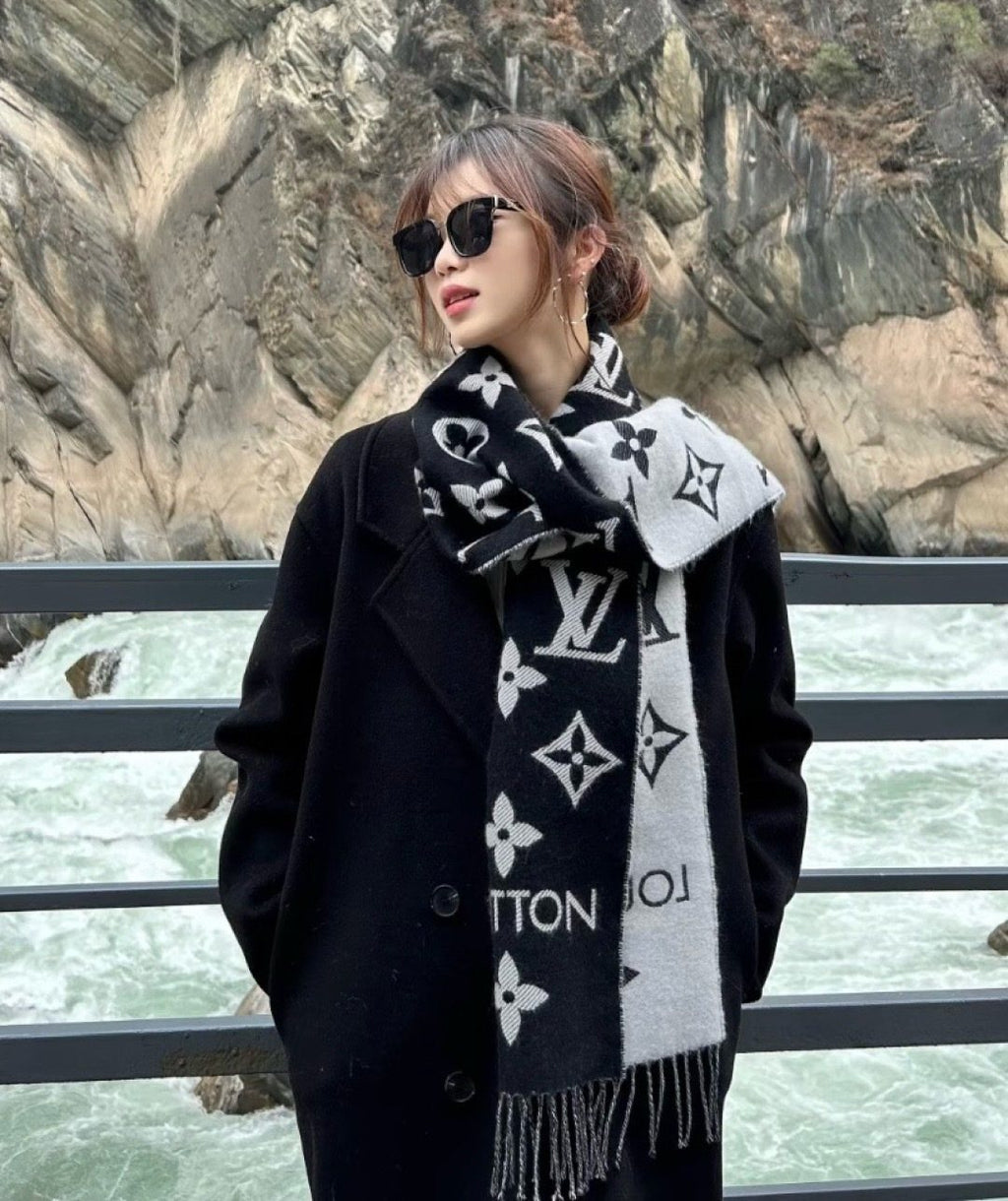 Louis Vuitton Monogram Fringe Scarf