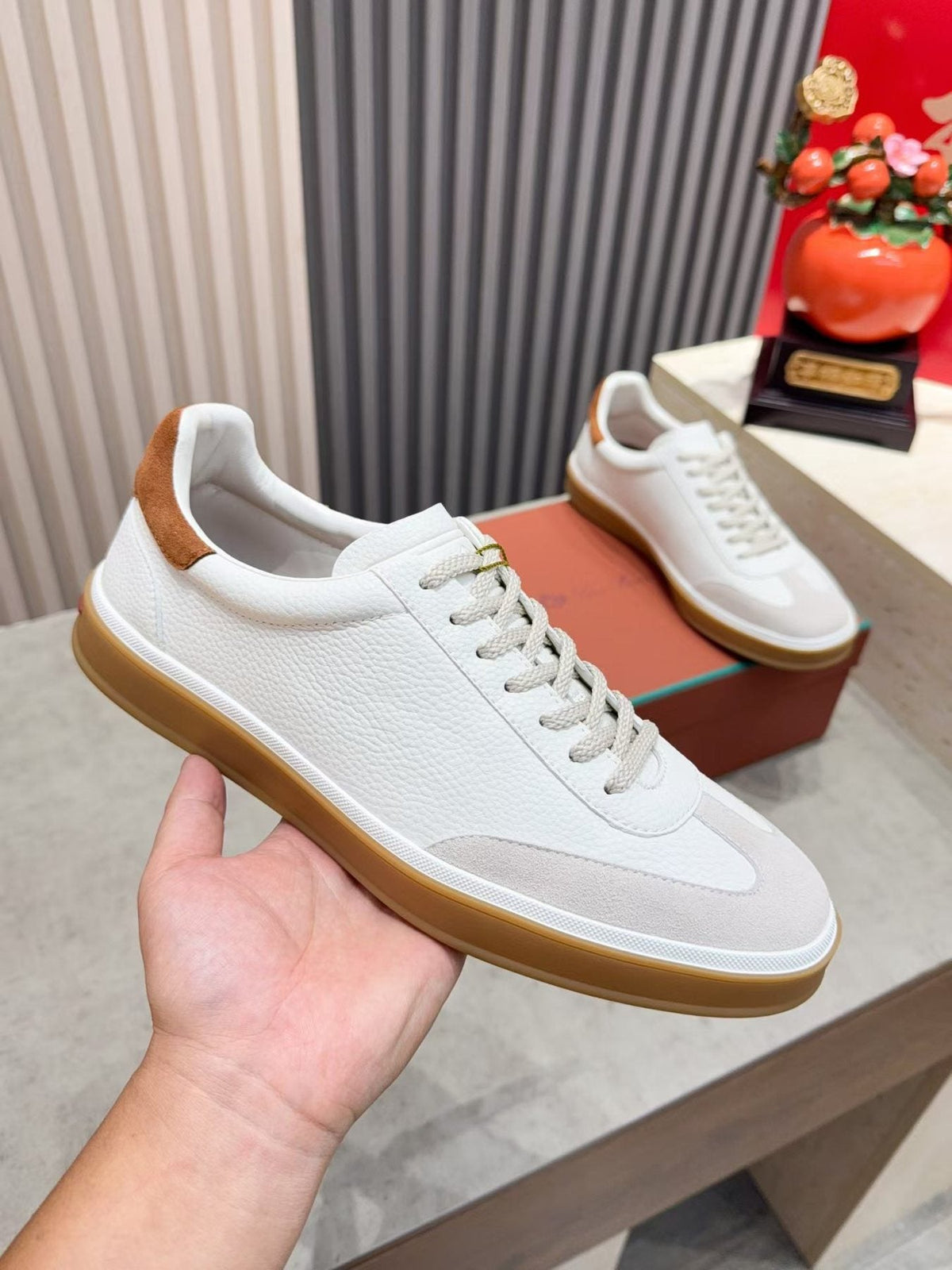Paneled Low-Top Lace-Up Sneakers