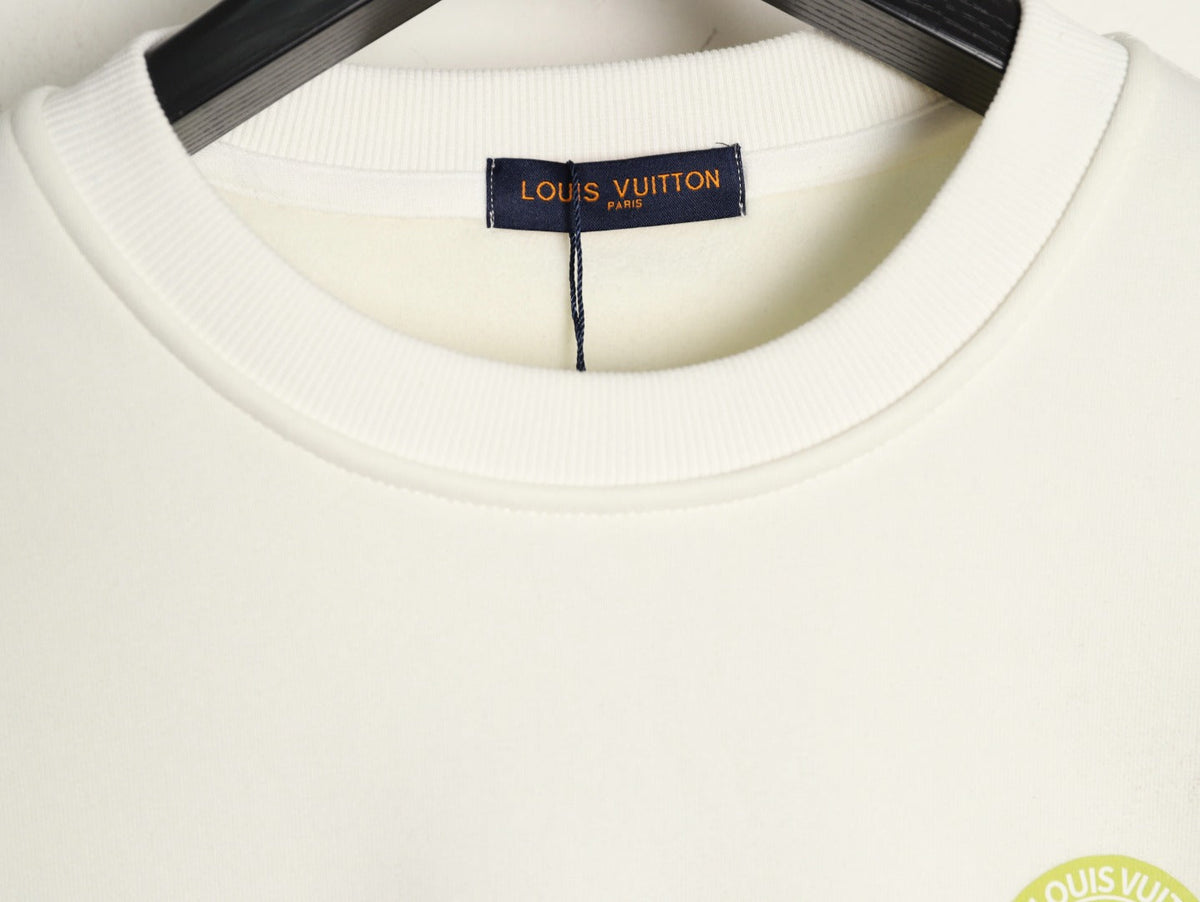 Louis Vuitton Multicolor Badge Graphic Crewneck Sweatshirt - Off-White